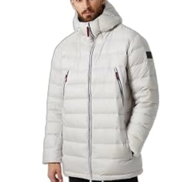 Helly-Hansen Men's RWB Rigging Down Parka, 823 Nimbus Cloud Puffer Jacket - Picture 1 of 5